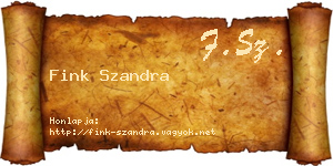 Fink Szandra névjegykártya